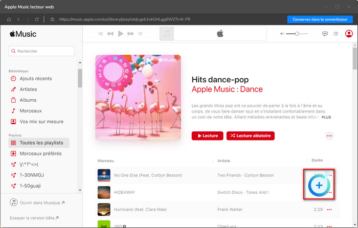 ajouter de la musique Apple