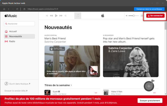 connectez-vous à Apple Music