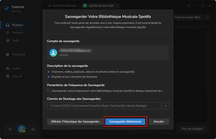 Confirmer avant la sauvegarde