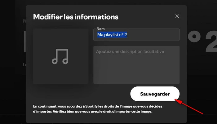 Personnaliser la playlist Spotify