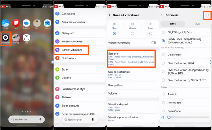 Sonnerie sur Android