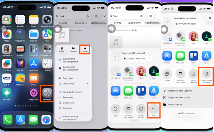Sonnerie sur iPhone