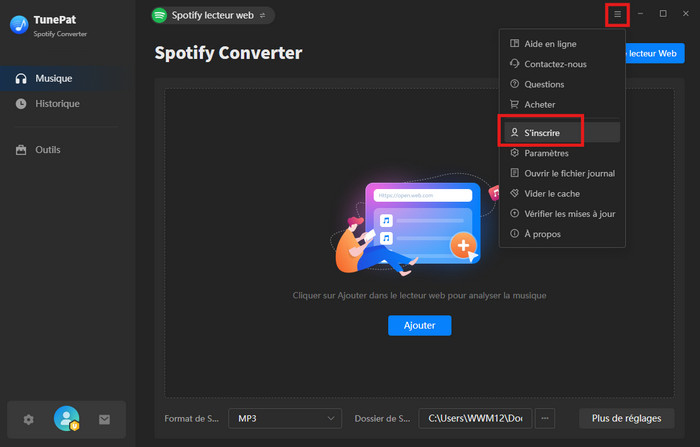 Connectez-vous à tunepat