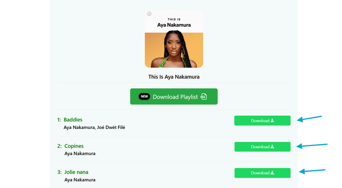 télécharger les chansons