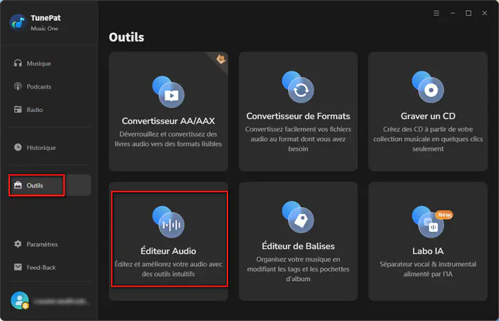 Utiliser Éditeur Audio