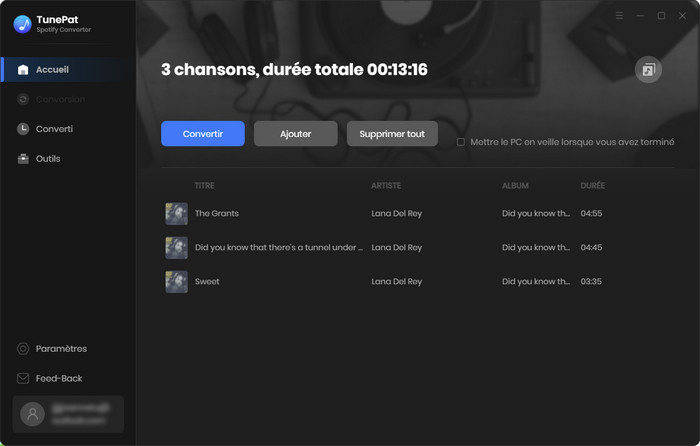 Continuez à ajouter une playlist, un artiste ou un album