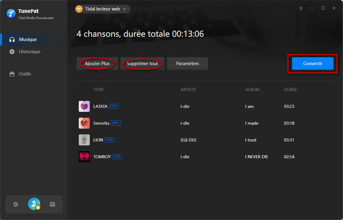 Cliquer sur Convertir