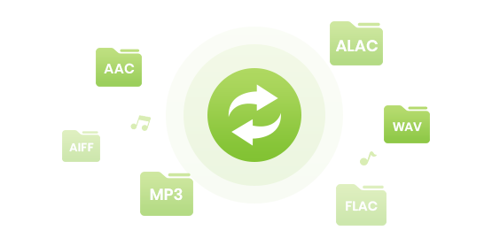 MP3/AAC/WAV/FLAC/AIFF/ALAC comme format de sortie